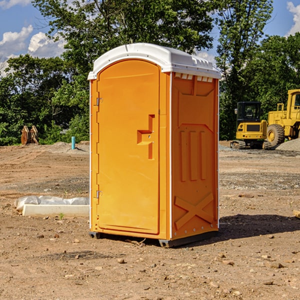 how often are the porta potties cleaned and serviced during a rental period in New Burlington